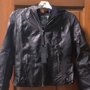Made By Johnny Motorcycle Jacket- Black